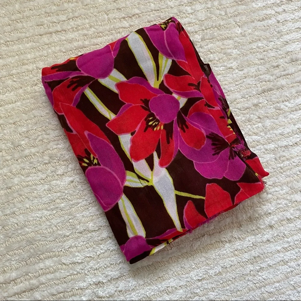Kate Spade Rio Tropical Floral Scarf